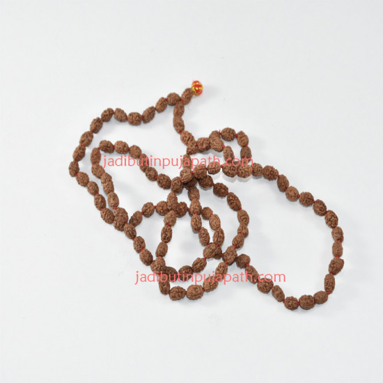 Rudraksha Mala 3Mukhi-Three Face 108Beads Certifide